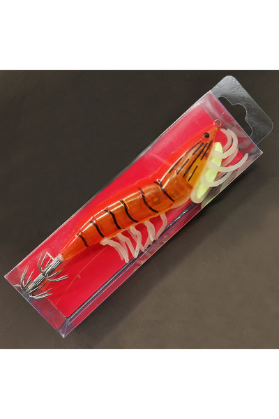 Choice 298-1 Red 1pc/5pcs 3D Hybrid Shrimp Egl Lure Fluorescent Squid Jigs fo...