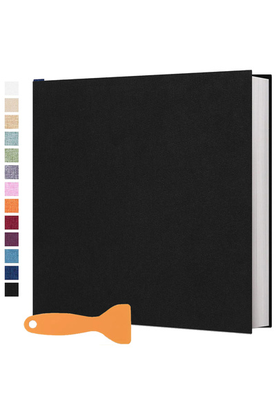 Choice Black Solid Color Large Photo Album Self Adhesive Bookshelf Albums 20 ...