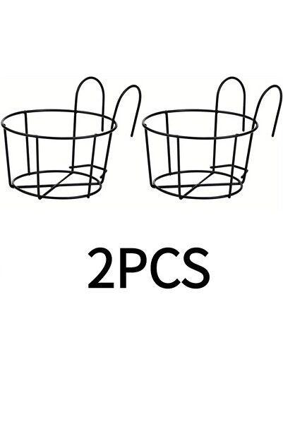 Choice3 Black-2PCS 1-4pcs Stylish Round Metal Hanging Planters - Perfect for ...