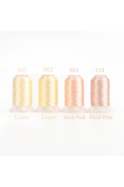 Choice 4 Light Warm Colors 4/5 Brother Colors Set Premium Polyester Embroider...