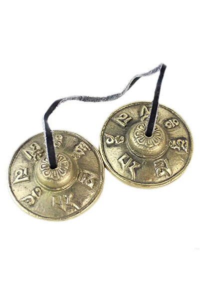 Choice1 Scripture Tibetan Tingsha Cymbals 2pcs, Meditation Sanskrit Brass Chi...