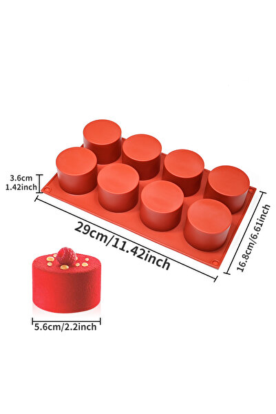 Choice cylinder 8cups Cylinder Silicone Mold for Soap Jelly Pudding Resin Cho...
