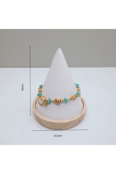 Choice4 white Creative Wood Cone Bracelet Display Stand Ring Bangle Anklet Ch...