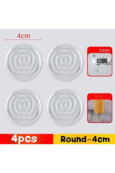 Choice Round-4cm 4Pcs Silicone Non-Slip Pad Anti-moving Table Foot Mat Bed Fo...