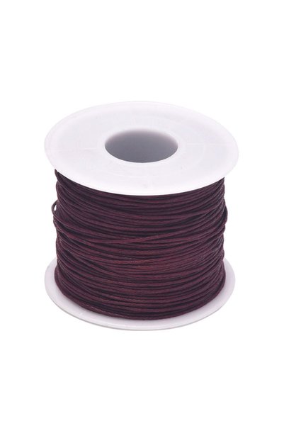 Choice 1MM x 70M(length) Burgundy Wax Cord 24-70m 1mm Waxed Cotton Cord For B...