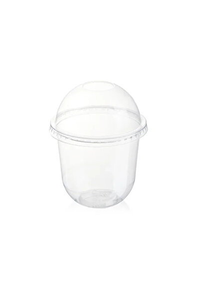 Choice 360ml 50pcs Pudding Cups Wiht Lids Plastic Boxes Ice-Cream Mousse Dess...