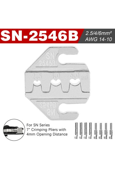 Choice8 كماشة تجعيد SN-2546B، مجموعة فكوك تجعيد، فكوك شق 4 مم، SN-48B/58B/02C...