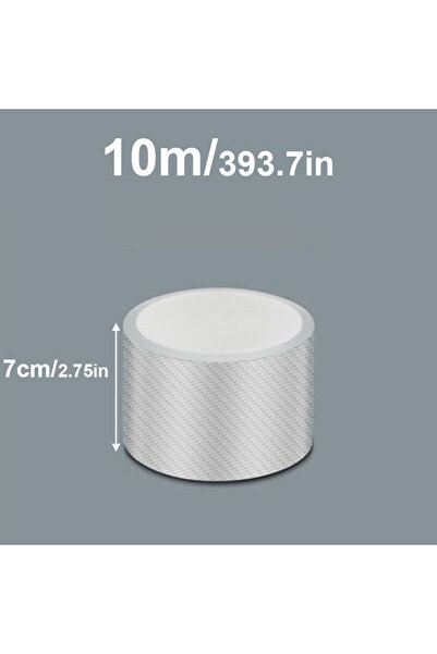 Choice10 7cmx10m 3/5/10M Transparent Carbon Fiber Car Threshold Portector Mou...