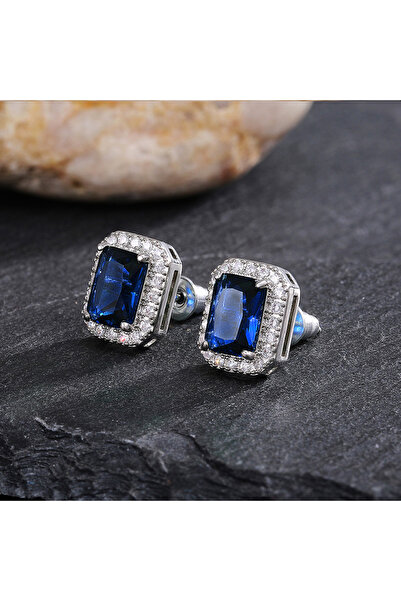 Choice E801 Huitan Rectangle/Square Green Cubic Zircon Stud Earrings Women El...