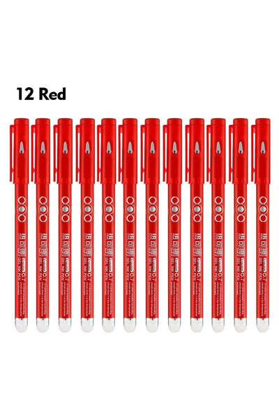 Choice Red 12Pens 4/12PCS Heat Erasable Pens Bullet Nib Colored Heat Sensitiv...