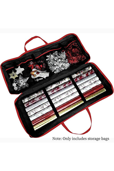 Choice1 Red 1pc Large Capacity Christmas Wrapping Paper Storage Bag - Gift Wr...