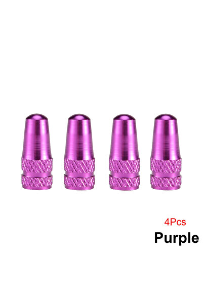 Choice4 Purple4PCS 4PCS Aluminum Alloy Presta Valve Caps French Air Valve Cov...