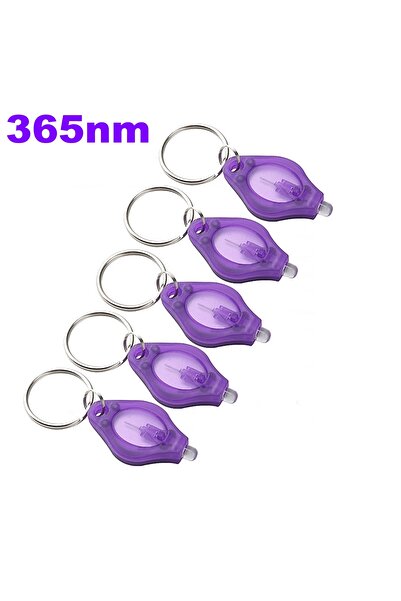 Choice CR2016 PURPLE 365nm 5pc UV 365/395nm UV Keychain Light for Money Ore I...