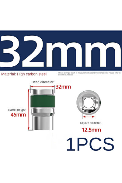 Choice11 32 mm 8-32mm 1/2 Green Belt Hexagonal Socket Heavy Duty Thickened So...