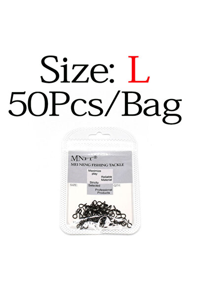 Choice L MNFT 50Pcs Fly Fishing Snap Quick Change for Flies Hook Lures Stainl...