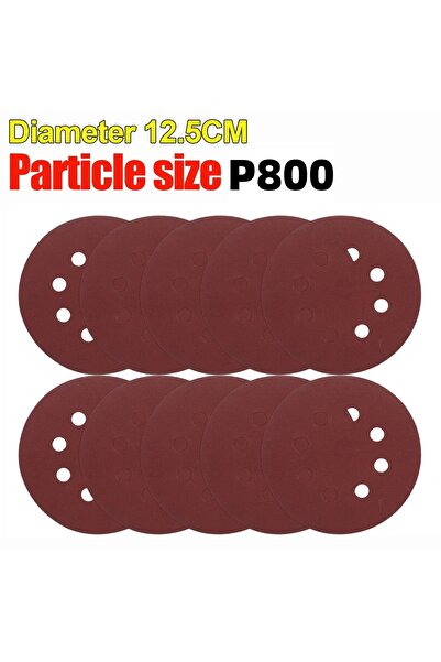 Choice17 10pcs 800 Grit Universal 8 Hole Sanding Discs 125mm Sandpaper for Me...