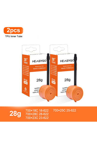 Choice 60mm 2pcs Orange Ultralight Bike Inner Tube 700C 18 23 25 28 Road Bicy...