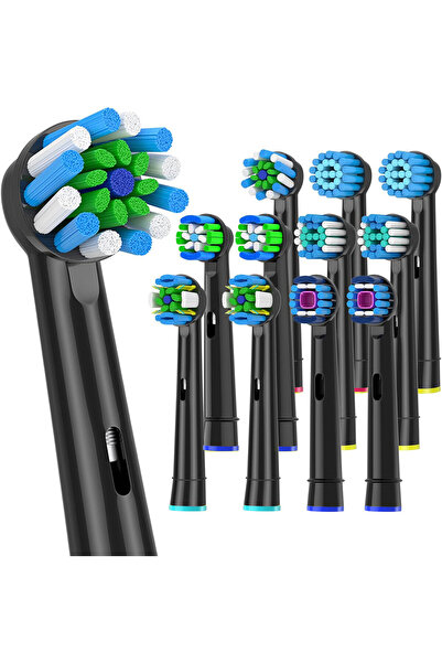 choice2 12Variety Pack Black 4-12pcs Replacement Brush Heads For Oral-B Elect...