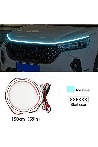 choice2 شريط إضاءة LED مرن بطول 1.5 متر، لون أزرق ثلجي، من BLALION، لتوجيه غط...