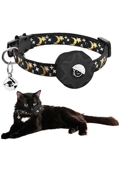 Choice Airtag not included black for Tag Cat Collar, Reflective Kitten Collar...