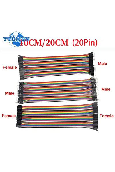Choice1 YTDMEN 20cm-M-F-20pin Dupont Line 10cm 20cm Dupont Cables Male To Mal...