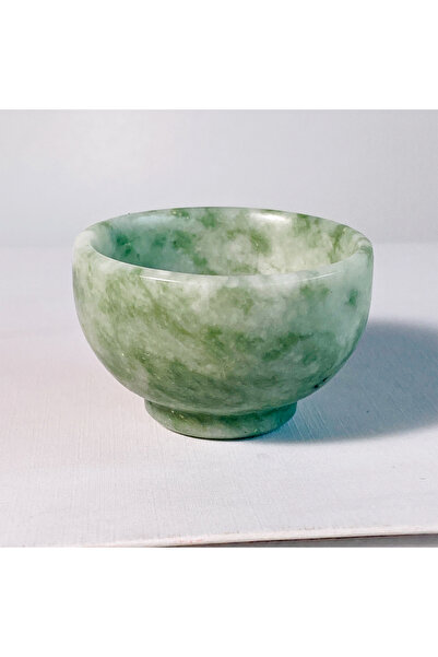 Choice 1PC green jade 1PC Natural Crystal Jade Bowl,Crystal Cup,Cauliflower J...