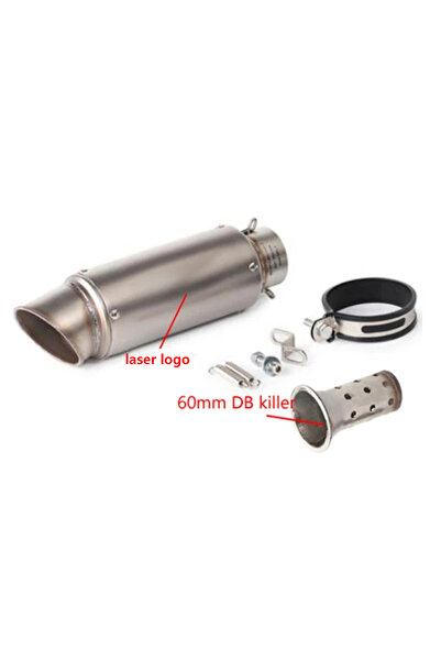 Choice26 Type J2 60mm motorcycle exhaust inox muffler carbon fiber exhaust Un...