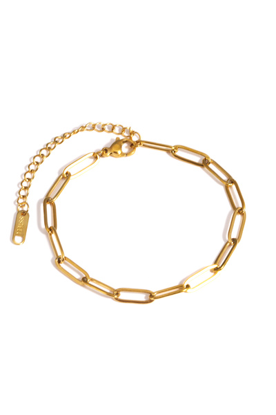 Choice style N Chunky Stainless Steel Link Chain Bracelet For Woman, Gold Pla...
