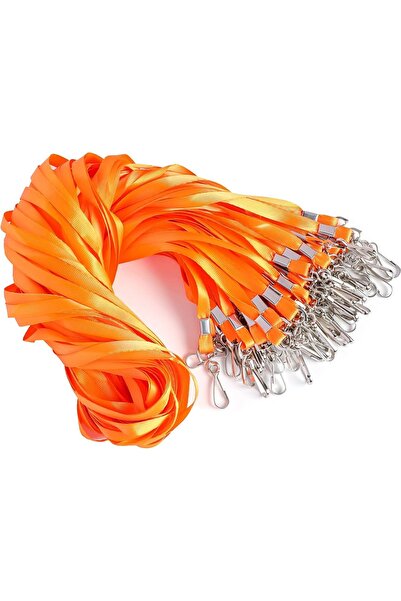 Choice6 Orange-50pcs 50Pcs ID Name Tag ID Card Lanyard Safety Badge Lanyard W...