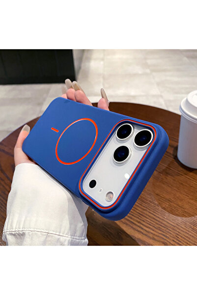 Choice20 iPhone17 Pro Blue For Magsafe Magnetic Wireless Charging Luxury Soli...