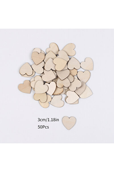Choice1 3cm 50pcs 50/100/200Pcs Unfinished Wooden Hearts for Crafts 1-6cm Hea...