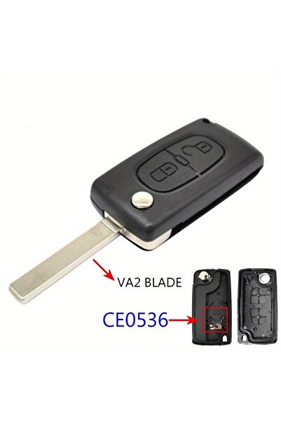 choice2 VA2 CE0536 2 Button Car Remote Flip Key Shell Case For Peugeot For 30...