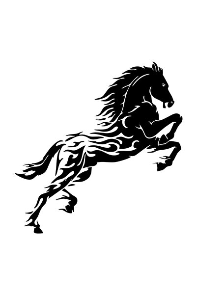 Choice 19.5cmx20cm G124 black G124 19.5X20CM Car Sticker Handsome Horse Water...