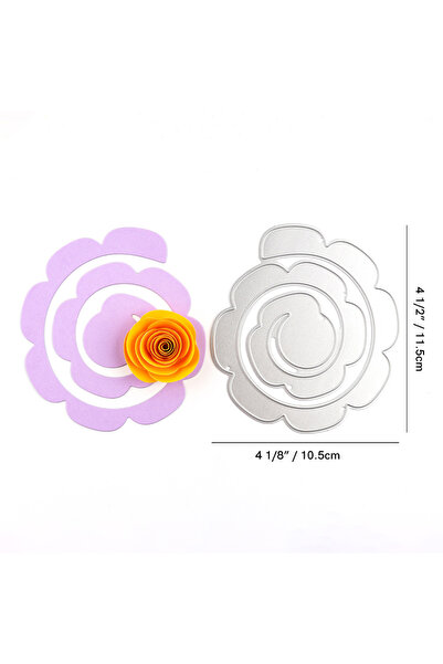 Choice5 Dies 10 3D Large Spiral Rolled Flowers Garland Cutting Dies for DIY S...