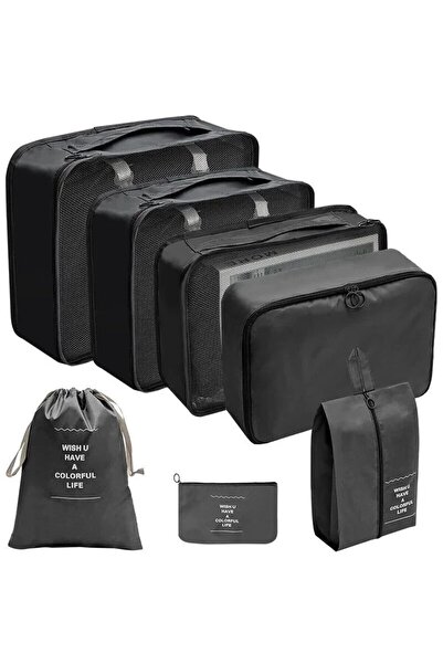 Choice 7pcs Black 7/8/9/10 Pcs Set Travel Organizer Storage Bags Suitcase Pac...