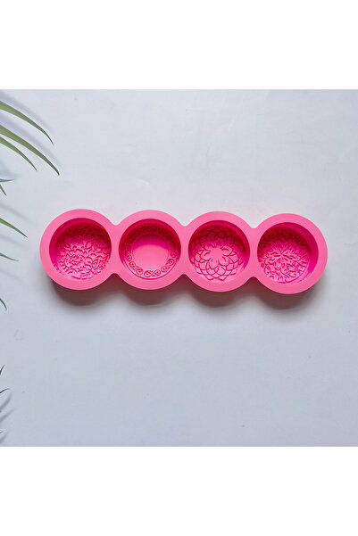 Choice pink 3D Handmade Silicone Soap Mold 4 Types Flower Soap Making Mould D...
