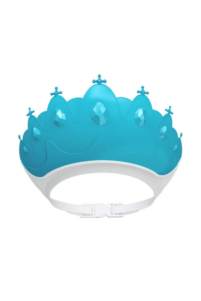 Choice Blue Adjustable Size Children Shampoo Cap Crown Baby Shower Cap Cartoo...