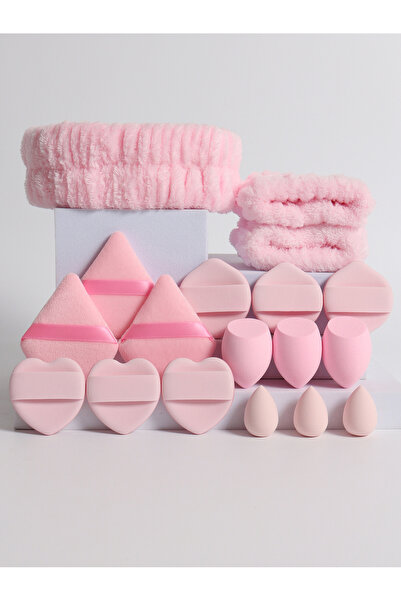 choice2 Pink 18 Piece Headband Set. 1 Hair Band & 2 Wrist Bands & 3 Make-Up S...
