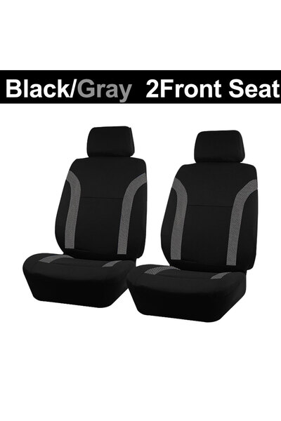 Choice1 Gray 2 front seat Universal Breathable Car Seat Covers Air Mesh Fabri...