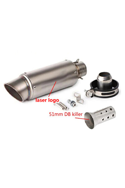Choice27 Type J1 51mm motorcycle exhaust inox muffler carbon fiber exhaust Un...