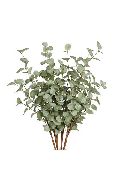 Choice1 3pcs Gary Green 1/3pcs Artificial Eucalyptus Stems Fake Plants Decor ...