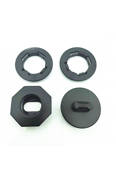 choice2 Black 4Pcs Double Layer Detachable Floor Mat Anti-Slip Clips Sleeves ...