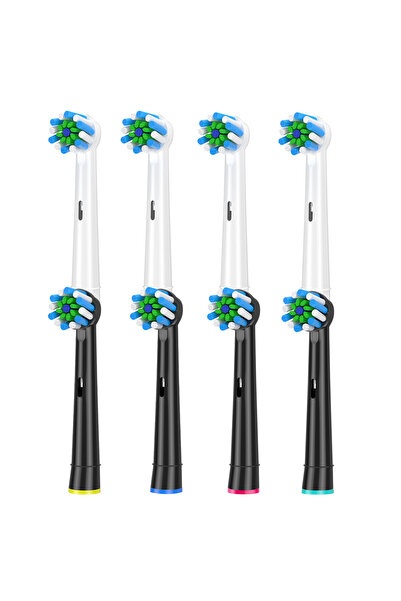 Choice9 4White 4Black 8pcs Toothbrush Head Compatible with Oral B Electric To...
