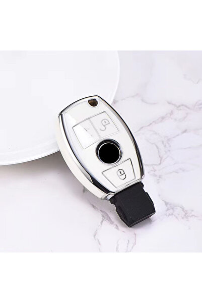 Choice SE BC02 White Soft TPU Car Key Case Cover Protector Shell for Mercedes...