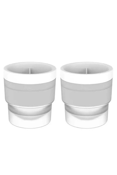 Choice5 White 2Pcs JUSTINLAU Ice Maker Food Grade Sphere Ice Mold Stackable S...