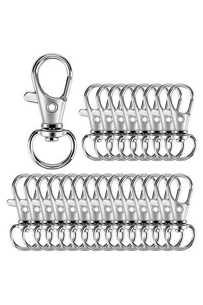 Choice 50PCS Silver 5/20/50/100Pcs Key Chain Clip Hooks Swivel Clasps Lanyard...