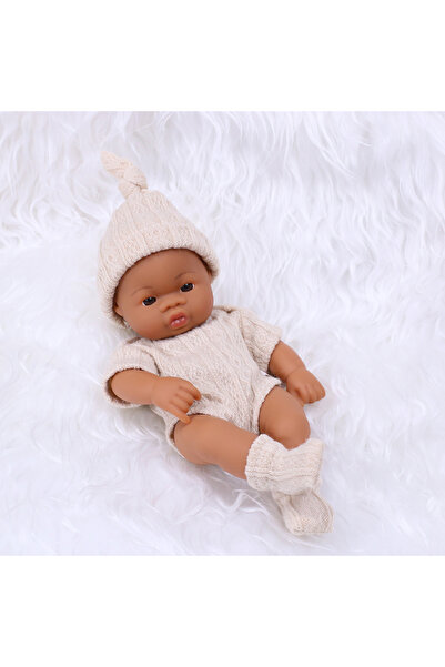 Choice sweaterKH 20cm 7.87inch Mini Reborn Dolls Vinyl Brown Skin Soft Full B...