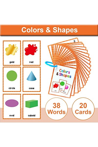 Choice Colors 20Pcs Montessori Kids Learning English Words Cards Kindergarten...