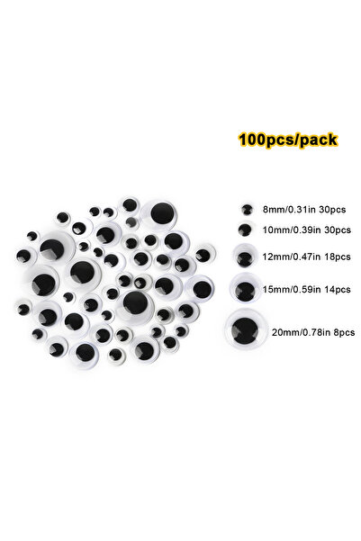 Choice style1 100-550pcs Mixed Size Self-Adhesive Wobble Eyes - DIY Craft Sup...