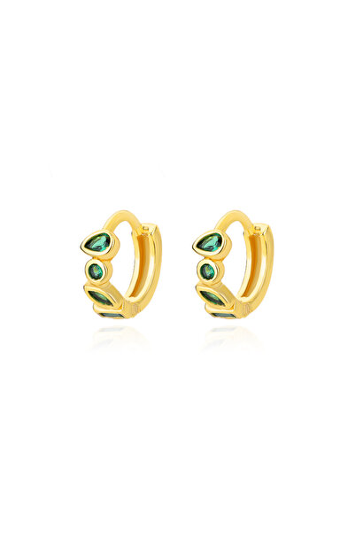 Choice E2653G-4 Geometric Zircon Stud Earrings For Women Stainless Steel Gold...